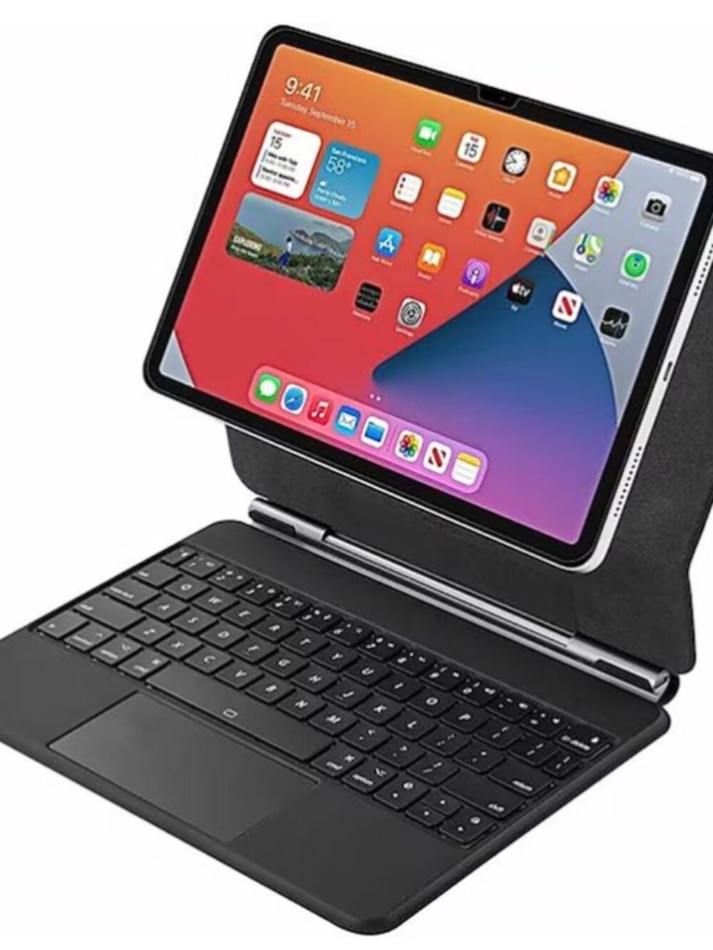 Adesso Aluminum Portable iPad Case With Bluetooth Keyboard And Touchpad